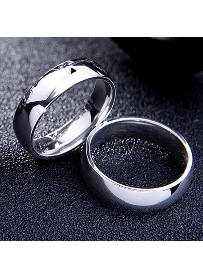 Ucanbe 6mm Titanium Steel Ring Set (3PCS) – Black, Gold & Silver, Size 9 Minimalist Band Rings - Image 5