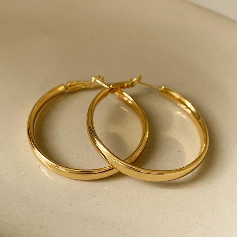 2023 French Circle Hoop Earrings for Women Gold