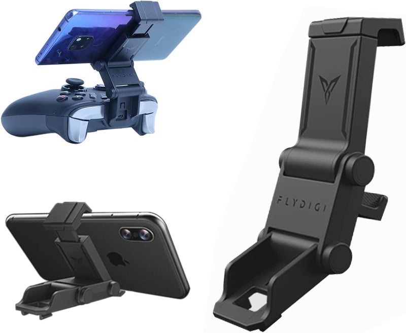 FlyDigi 2 in 1 Phone Clip, 2-Stage Adjustable Bracket Multi-Platform Gaming Controller, Holder Stand Clamp Compatible with Vader 2 and Apex Series Gamepad - Image 1