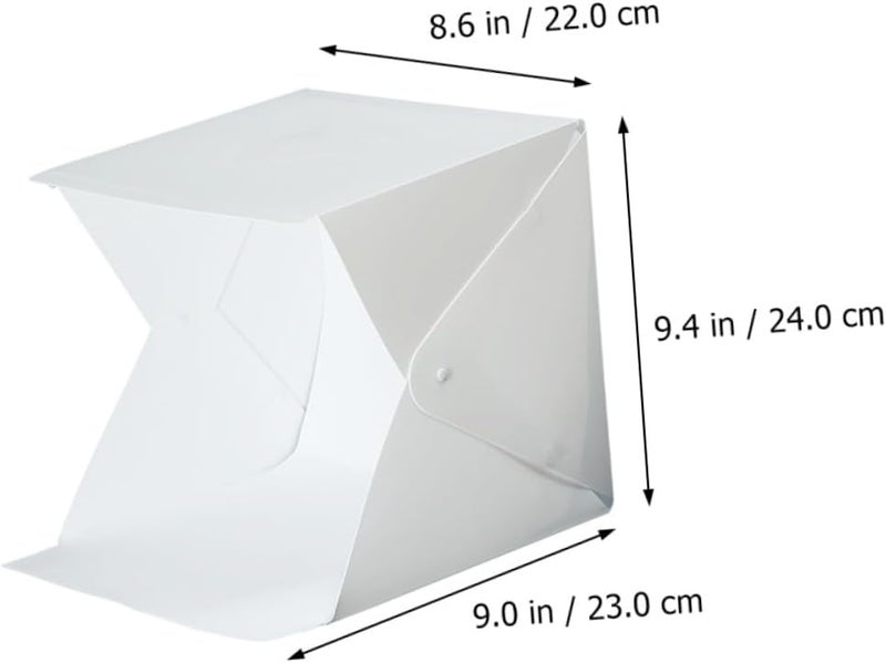 Mini 20cm LED Photo Light Box Tent Portable Folding Softbox with 4 Colored Backdrops for Product Photography and Studio Lighting - Image 2