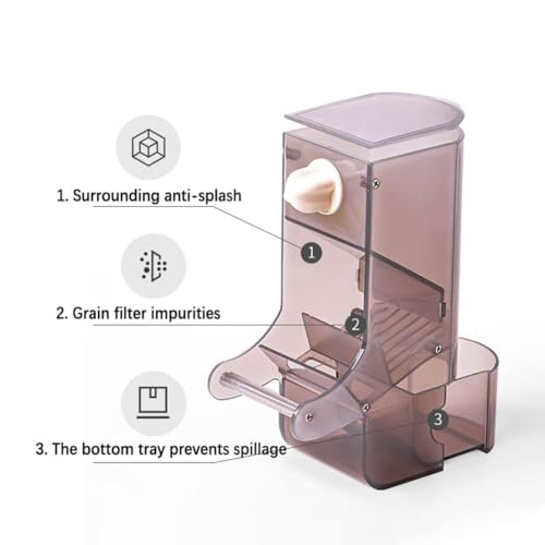 Yamibobo Automatic Bird Feeder NoMess Bird Feeder Parrot Feeder Cage Accessories for Budgerigar Canary Lovebord Finch Parakeet - Image 3