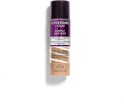 CoverGirl COVERGIRL Simply Ageless 3in1 Liquid Foundation Golden Tan 257 - Image 1