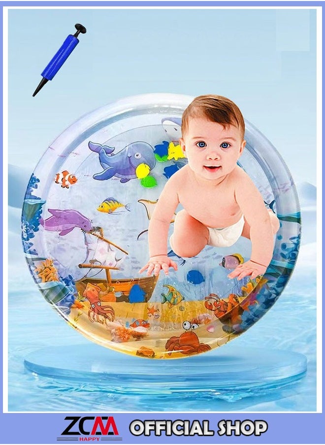 ZCM-HAPPY Inflatable Water Mat Baby Water Mat Baby Activity Center (100X100cm)  - Image 1