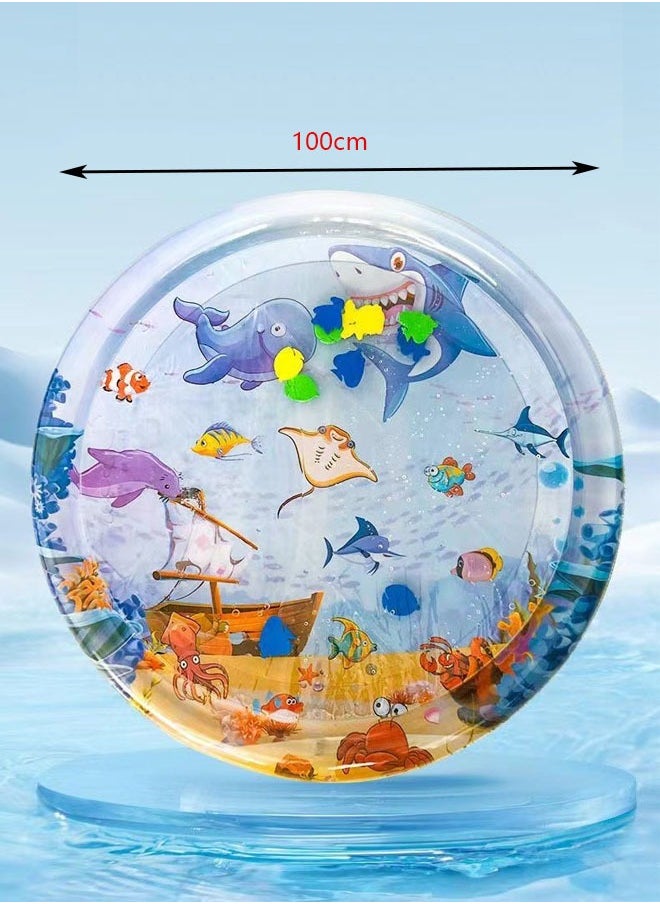 ZCM-HAPPY Inflatable Water Mat Baby Water Mat Baby Activity Center (100X100cm)  - Image 3