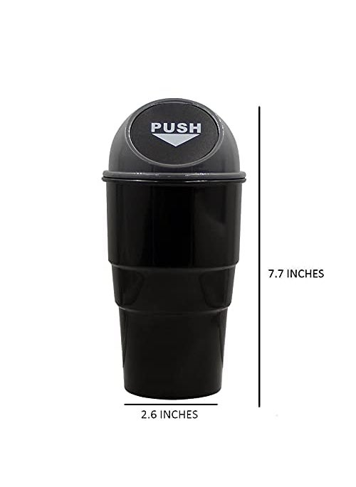 DIGSMORDEN DIGSMORDEN Auto Mini Car Trash Bin Can Holder Dustbin Pack of 1 pc L 20 x W 65cm With Upgraded Plastic Swing Lid Mechanism For All Car models Office Home  - Image 5