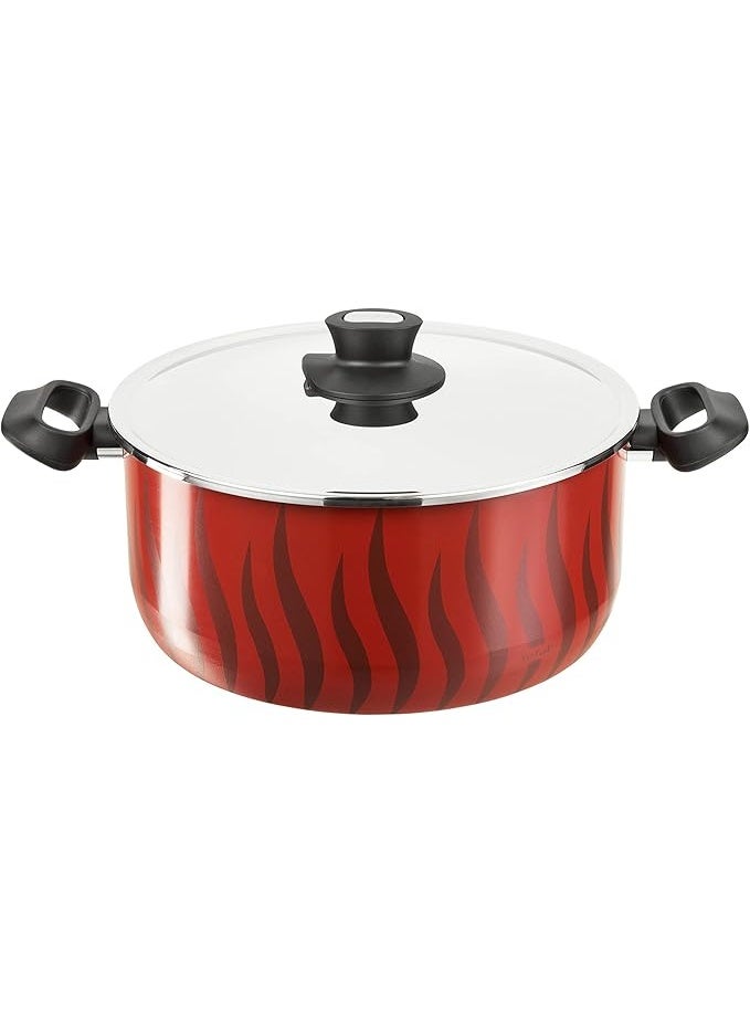 Tefal Tempo Flame Cooker with Handles, 30cm, Red - Model 220091030 - Image 1