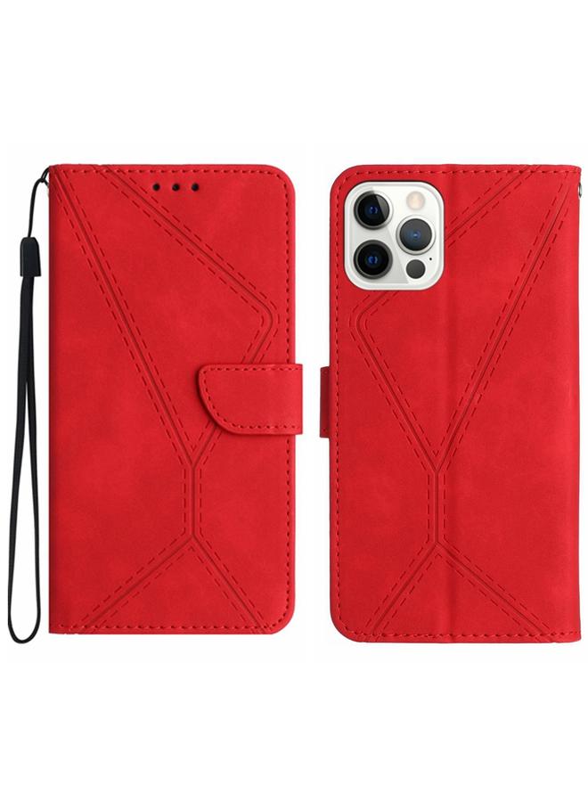 Zaboon Case For iPhone 12 Pro Max Stitching Embossed Leather Phone Case - Image 1
