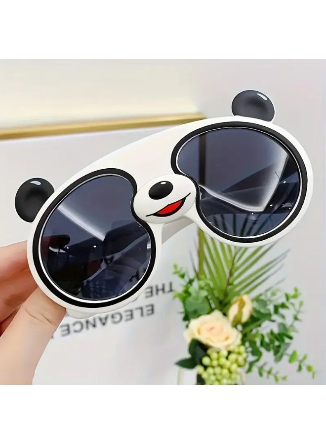 سينت هاوس نظارتان على شكل باندا كرتونية للأطفال، نظارات أنيقة للأطفال، علبة نظارات اختيارية، هدية مفضلة للأطفال (تتضمن علبة نظارات)، نظارات شمسية - Image 2