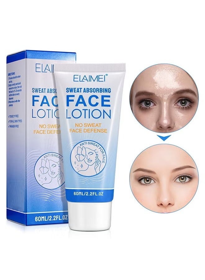 Elaimei Sweat Absorbing Face Lotion, Helps Keep Your Face, Forehead And Scalp Dry, Helps Control Oily Skin, Shine And Facial Perspiration, Replenishing And Smoothing Formula, Reduces Face And Body Sweating - Image 1
