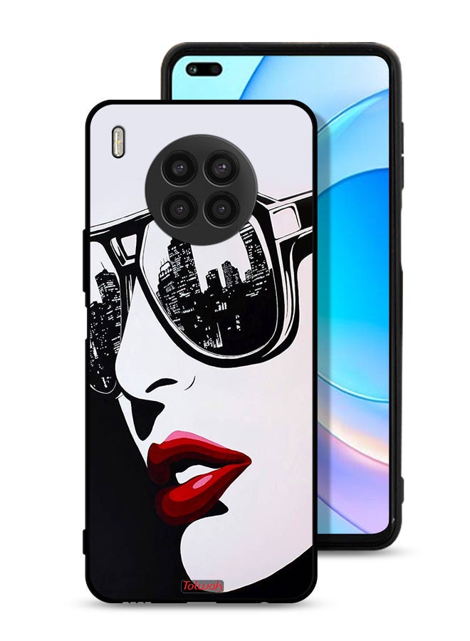 Tolwak Huawei nova 8i Protective Case Cover Girl Face Abstract Art - Image 1