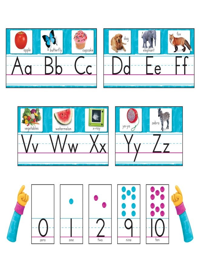 Trend Enterprises Trend Color Harmony Photo Alphabet Bulletin Board Set, Classroom Decor - Image 1