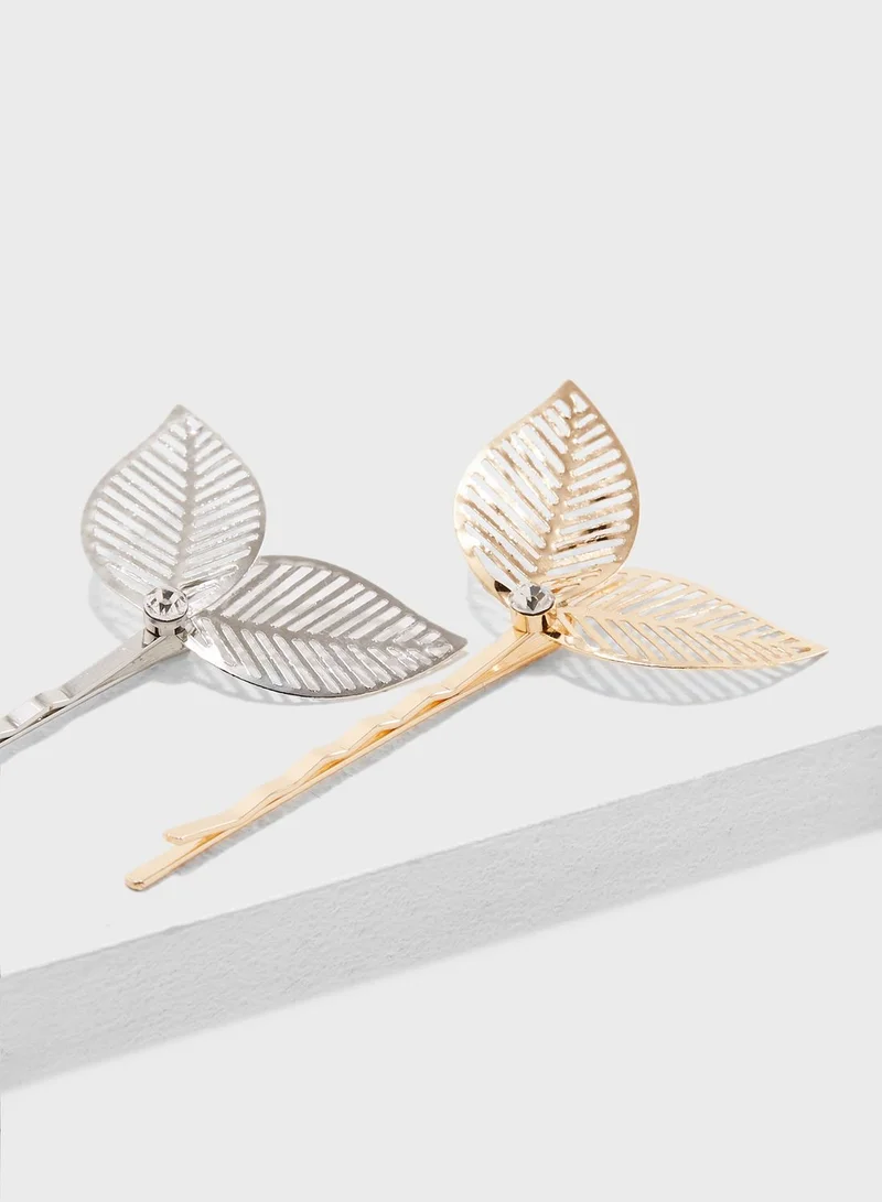 ELLA Leaf Hair Clips