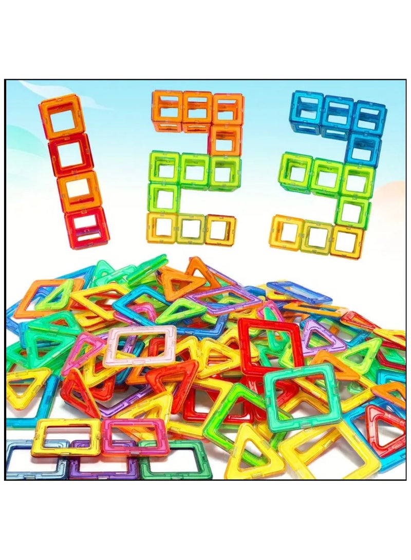Set of 60 Magnetic Tiles Toys for Kids 3D Magnetic Building Blocks Educational STEM Plastic Gifts - Image 3