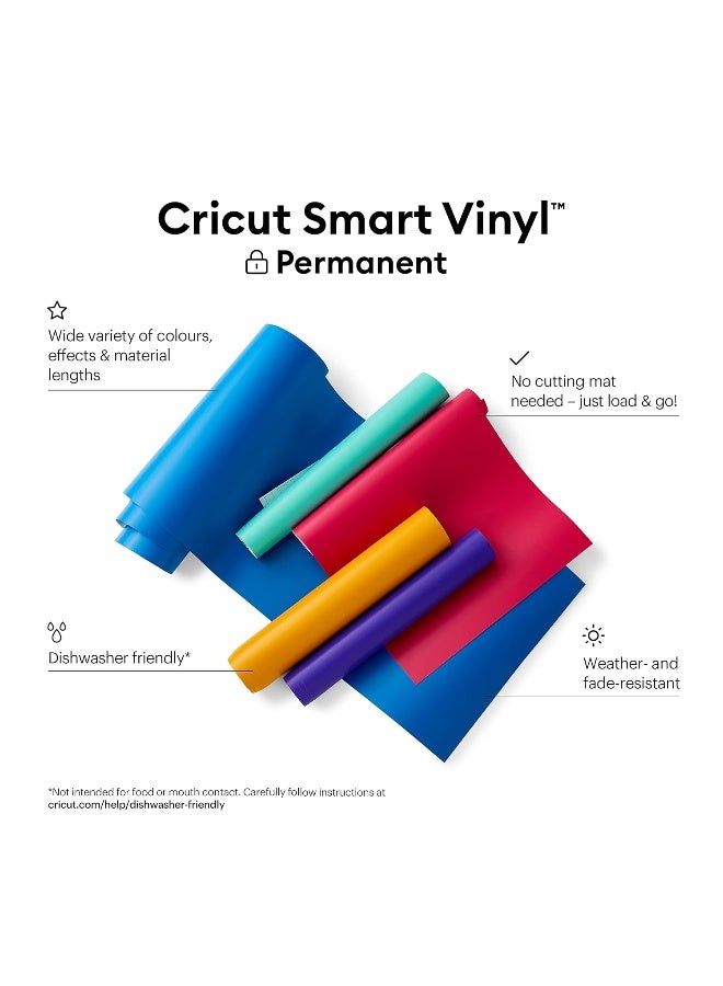 Cricut Smart Vinyl Permanent  1 Sheet  33Cmx3.6M  Ocean (12Ft) - Image 2