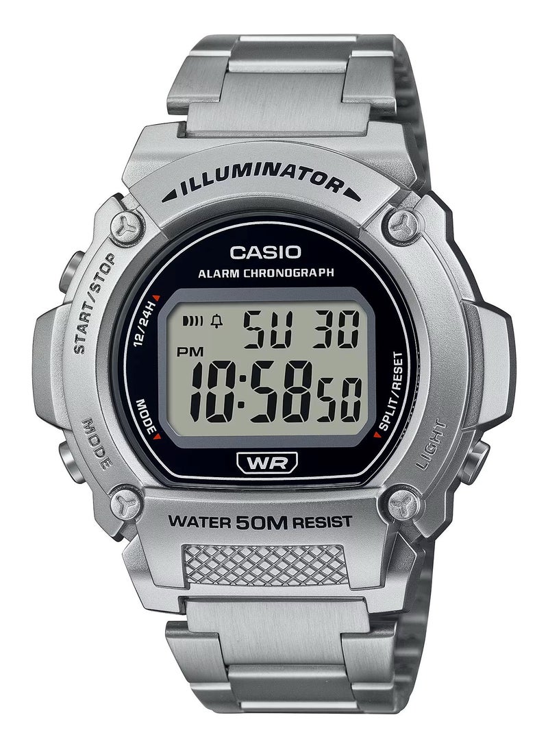 CASIO Men's Classic Digital Display Quartz Stainless Steel Watch W-219HD-1AVDF - Image 1