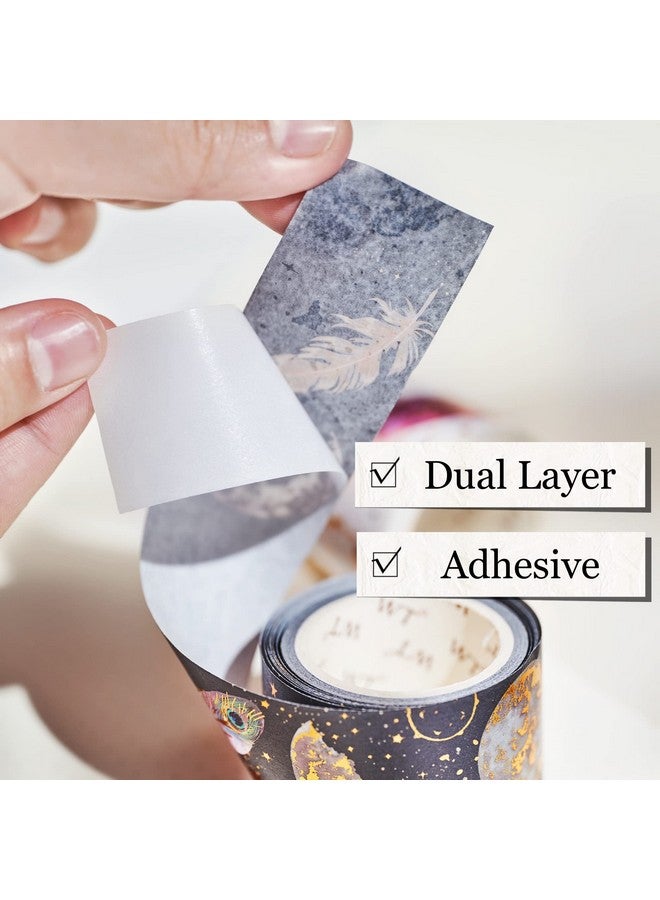 WT Dream Catcher Washi Tape Set 2 Rolls Original Designs Decorative Masking Tape Gold Foil Craft Tape Bujo Planner Supplies Adhesive Wrapping Tape Diy Paper Tape - Image 2