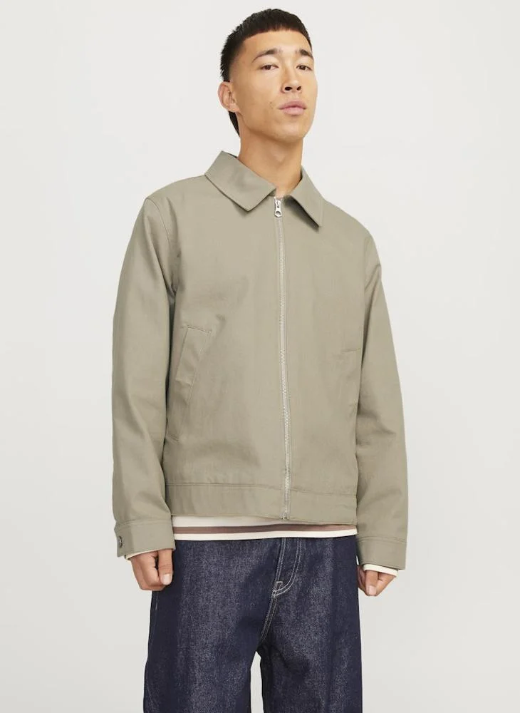 JACK & JONES Zip Through Pocket Detailed Jacket