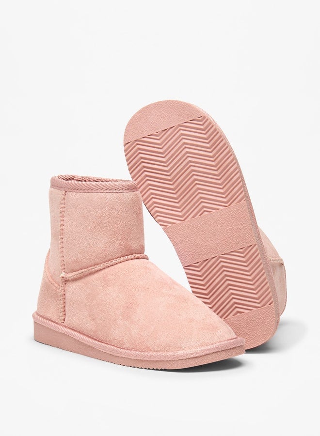 Flora Bella By Shoexpress Girl's Solid High Cut Slip-On Boots  - Image 4