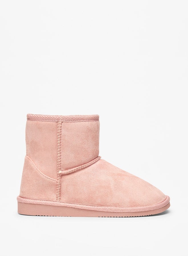 Flora Bella By Shoexpress Girl's Solid High Cut Slip-On Boots  - Image 3