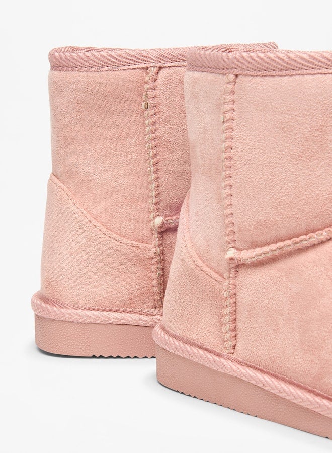Flora Bella By Shoexpress Girl's Solid High Cut Slip-On Boots  - Image 5