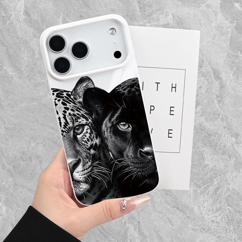 IPhone 17 Air Mixed Color 1 Phone Case Dual Leopard Head Pattern Shockproof Scratch Resistant Slim Cover Premium 2D Printing - Image 4
