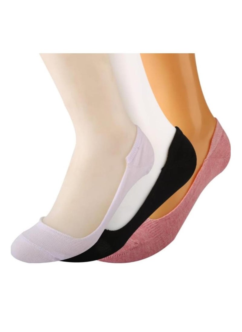 Future Future Socks Invisible With Silicon Stripes for women Pack of 3 size 36-40 Multicolor  - Image 2