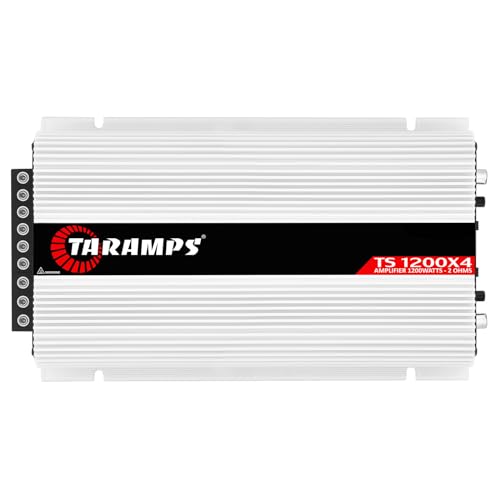 Taramp's Taramps TS 1200x4 Amplifier Car Audio 1200W RMS 2 Ohms 4 Channels 2 Bridged Channels, Full Range Crossover Fixed RCA/Wire Input - Multichannel Class D - Image 1