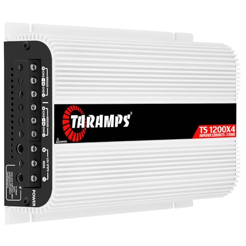 Taramp's Taramps TS 1200x4 Amplifier Car Audio 1200W RMS 2 Ohms 4 Channels 2 Bridged Channels, Full Range Crossover Fixed RCA/Wire Input - Multichannel Class D - Image 2