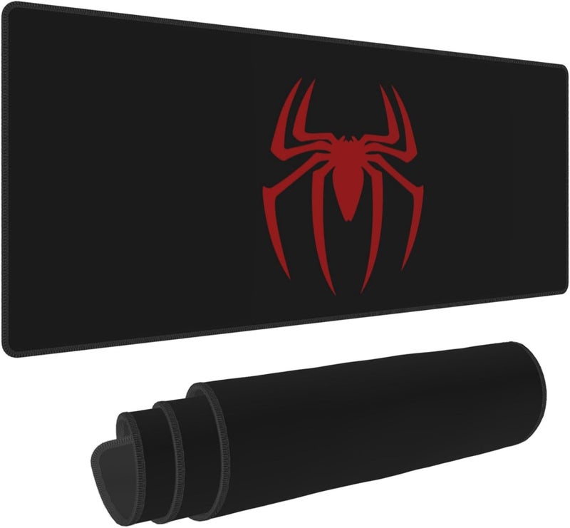 Keebik Gaming Mouse Pad, Spider Black Pattern Mouse Pad Large Extended Computer Mouse Mat Keyboard Full Desk Mousepad for Gaming, Office, Home 11.8x31.5Inch - Image 1