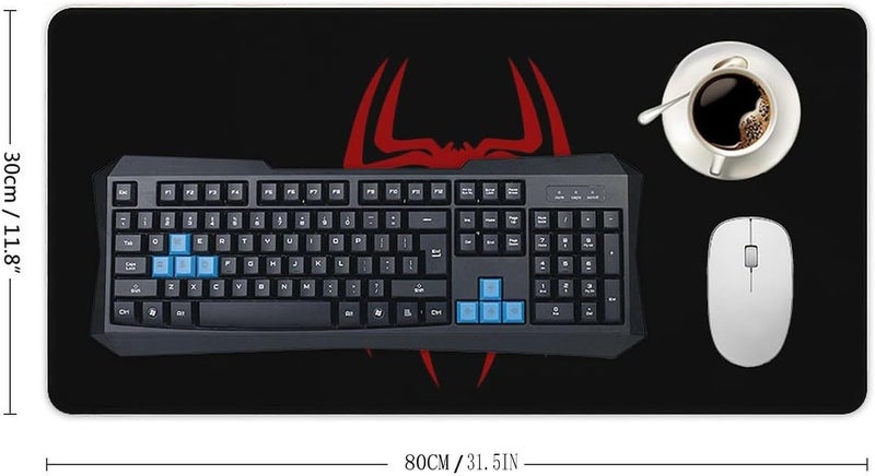 Keebik Gaming Mouse Pad, Spider Black Pattern Mouse Pad Large Extended Computer Mouse Mat Keyboard Full Desk Mousepad for Gaming, Office, Home 11.8x31.5Inch - Image 2