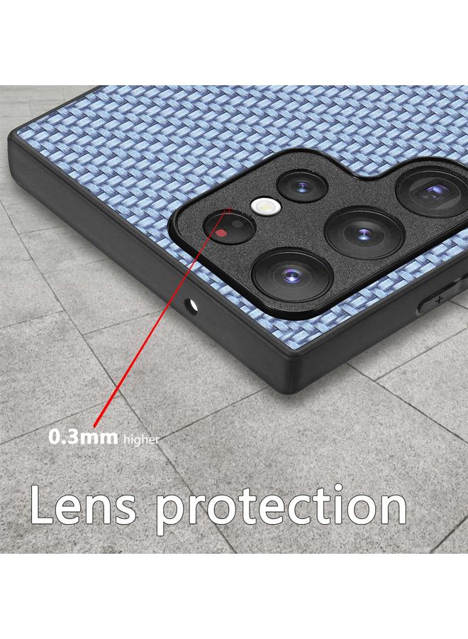 erorex Case For Samsung Galaxy S23 Ultra 5G Carbon Fiber Texture Leather Back Cover Phone Case - Image 4