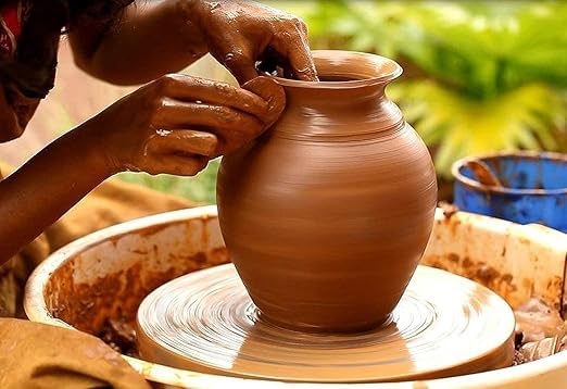 RAHUL Terracotta Clay for Modelling, Sculpting & Pottery, Eco- Friendly Filtered & Cleaned Natural Clay for Artwork, Sadiron Clay/Kaliman Mud (5kg)  - Image 4