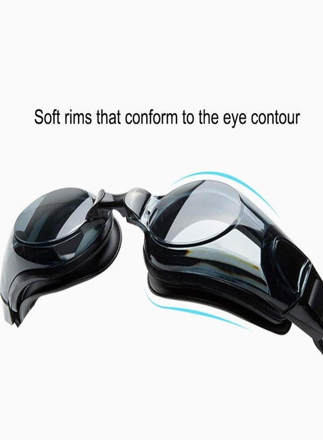 AEC JieJia Unisex Rx Powered Swimming Goggles -4.00 Power with UV Protection, Anti-Fog, Slip-Resistant Design, and Earplugs for Men and Women (Black) - Image 5