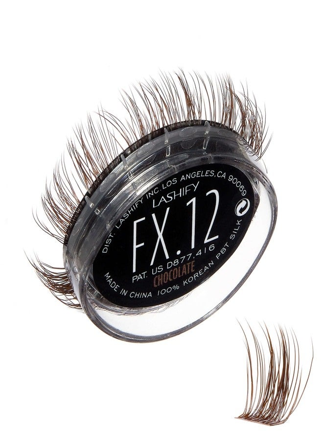 Lashify Fluffy FX 12mm Gossamer DIY Eyelash Extensions Refill, For The Most Curliest and Fluttery Appearance, Chocolate Color, Easy False Lashes - Image 1