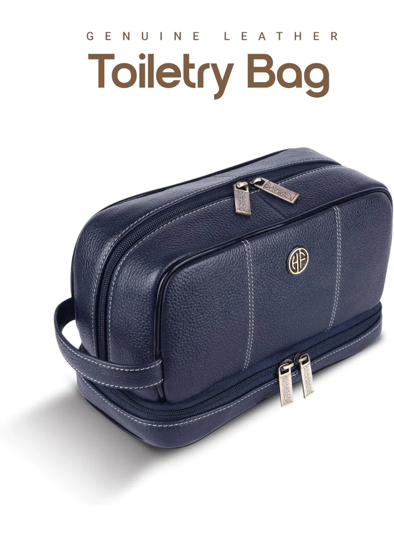 Hammonds Flycatcher  Leather Shaving Bag for Men-Leather Dopp Kit|Toiletry Bag|Travel Toiletry Bag-Hygiene & Grooming Kit Organizer-Cruelty-Free Leather and Hand Stitched Vanity Case  | Best Price UAE