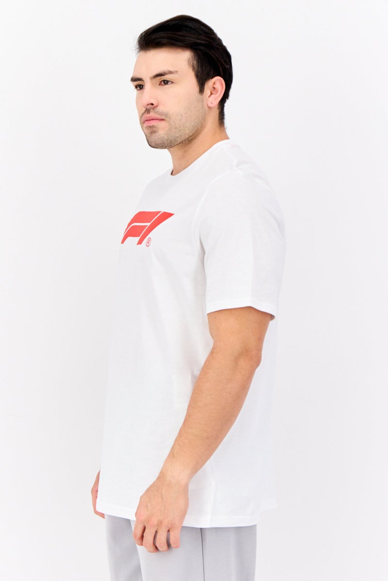 PUMA Men Sportswear Fit Short Sleeves F1 Motorsport Training T-Shirt, White/Red  - Image 4
