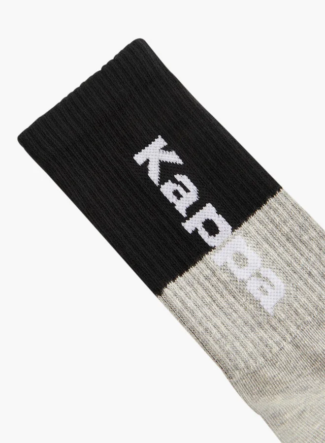 Kappa Textured Non Terry Crew Length Socks - Set of 3