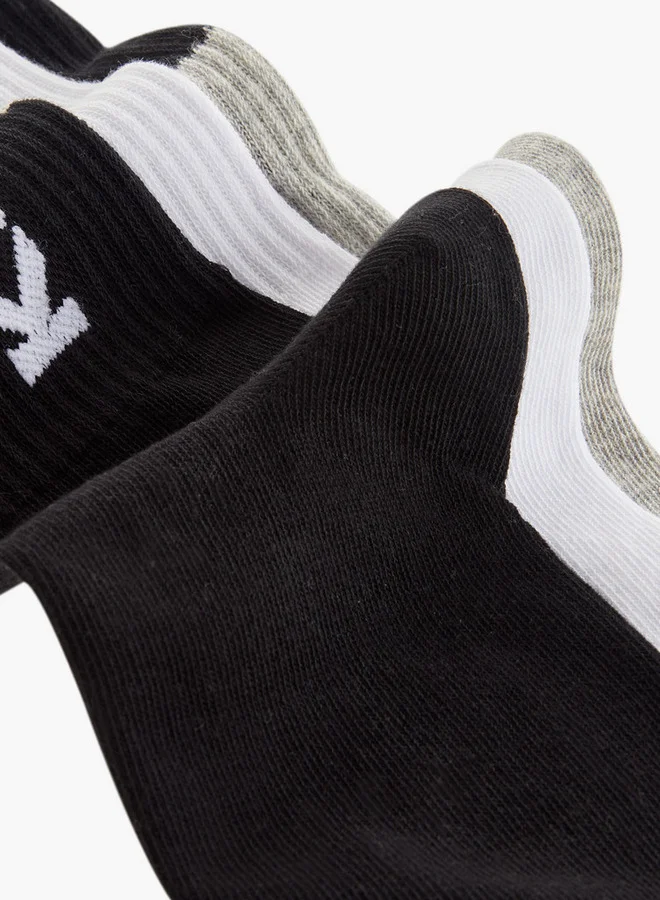Kappa Textured Non Terry Crew Length Socks - Set of 3