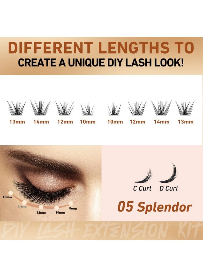 Miuffue Cluster Eyelash Extensions 192 Pcs Cluster Lashes Wispy Diy Individual Lashes Cluster Super Thin Band Eyelash Clusters Soft Mink False Eyelashes Mixed Tray - Image 1