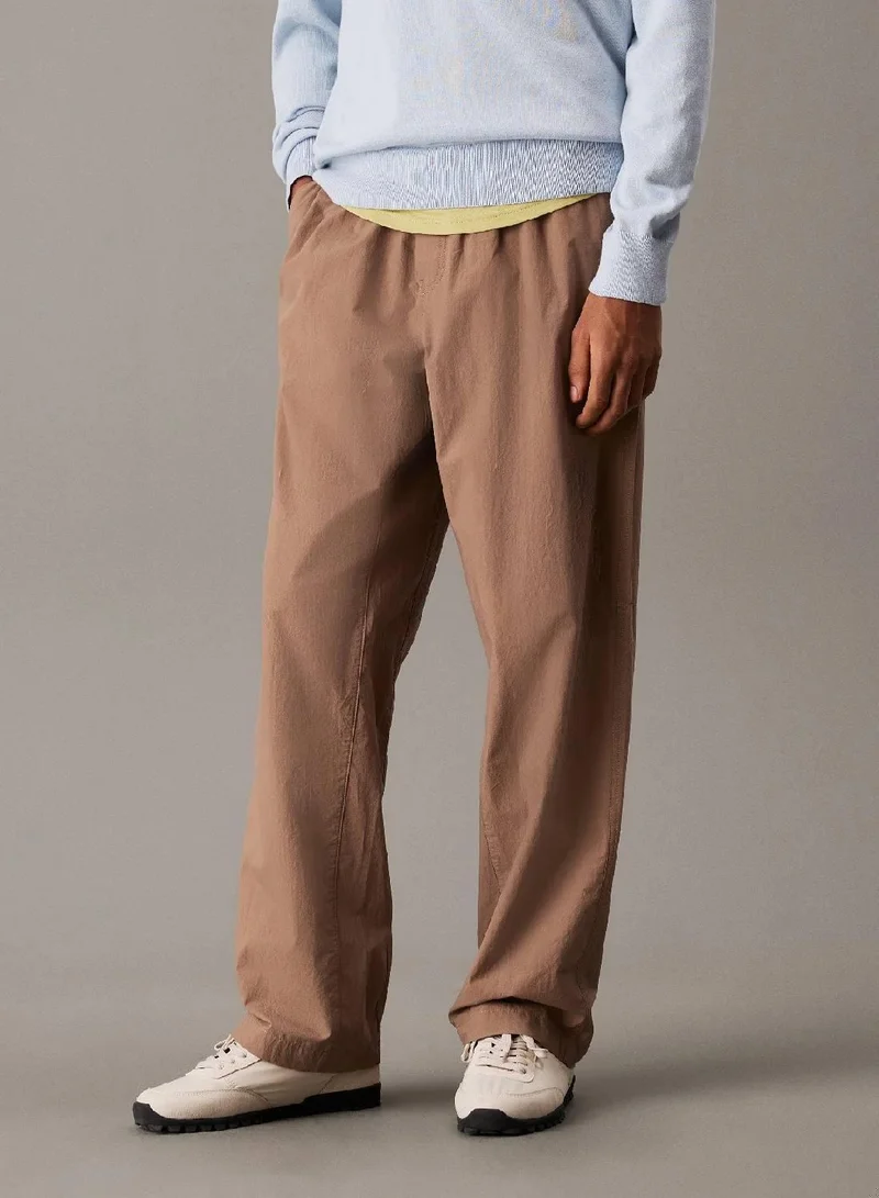 Calvin Klein Jeans Relaxed Cotton Poplin Trousers