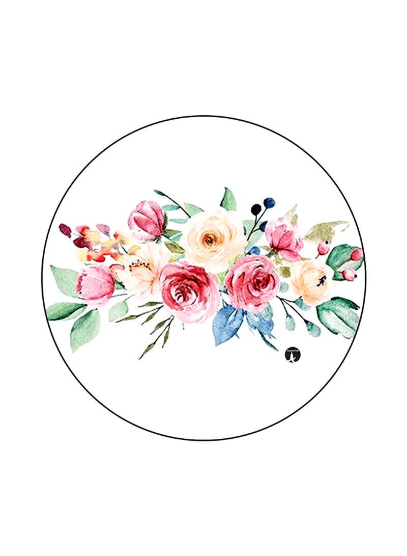 Flowers Printed Mouse Pad Multicolour