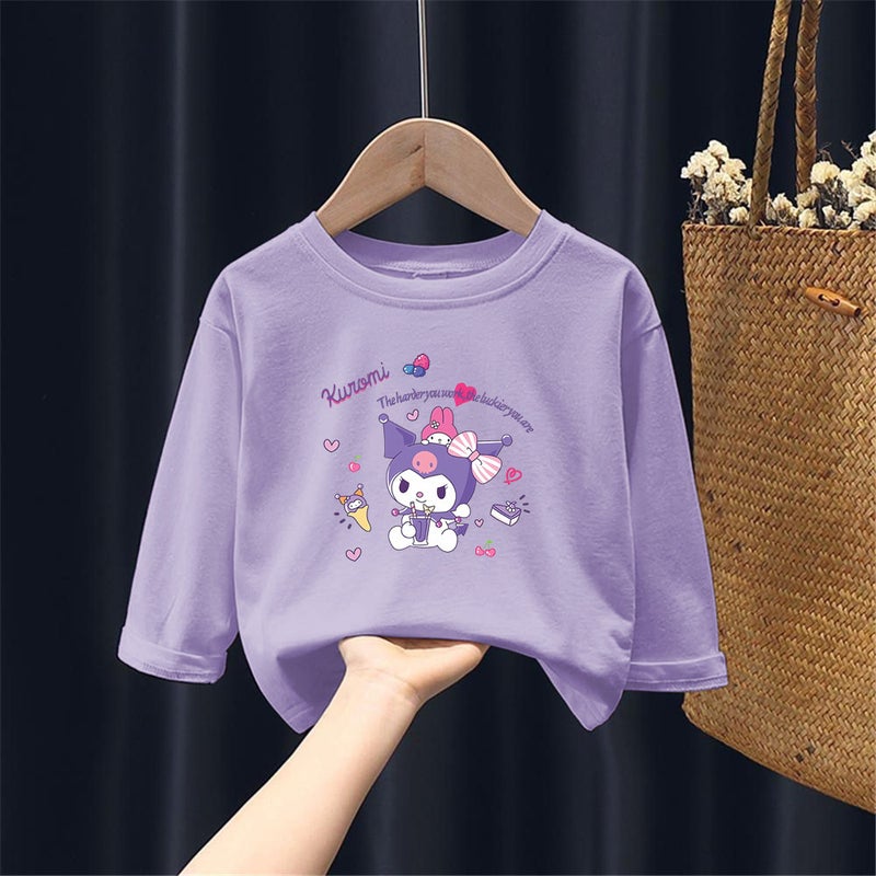 H2344# Children'S Cotton Long Sleeve T-Shirt Girls Bottoming Shirt Thin Children'S Cute Joker T-Shirt Tide - Image 1