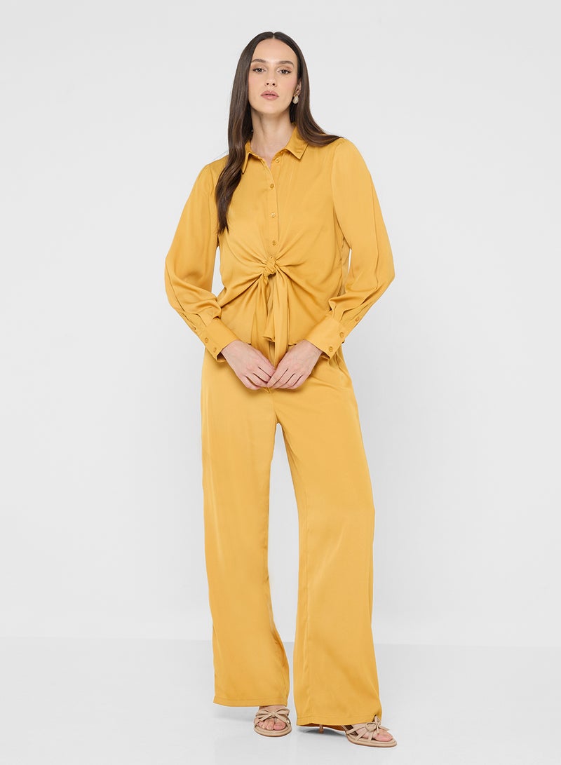 فيرو مودا بنطلون واسع بخصر عالٍ من ليو - Image 4