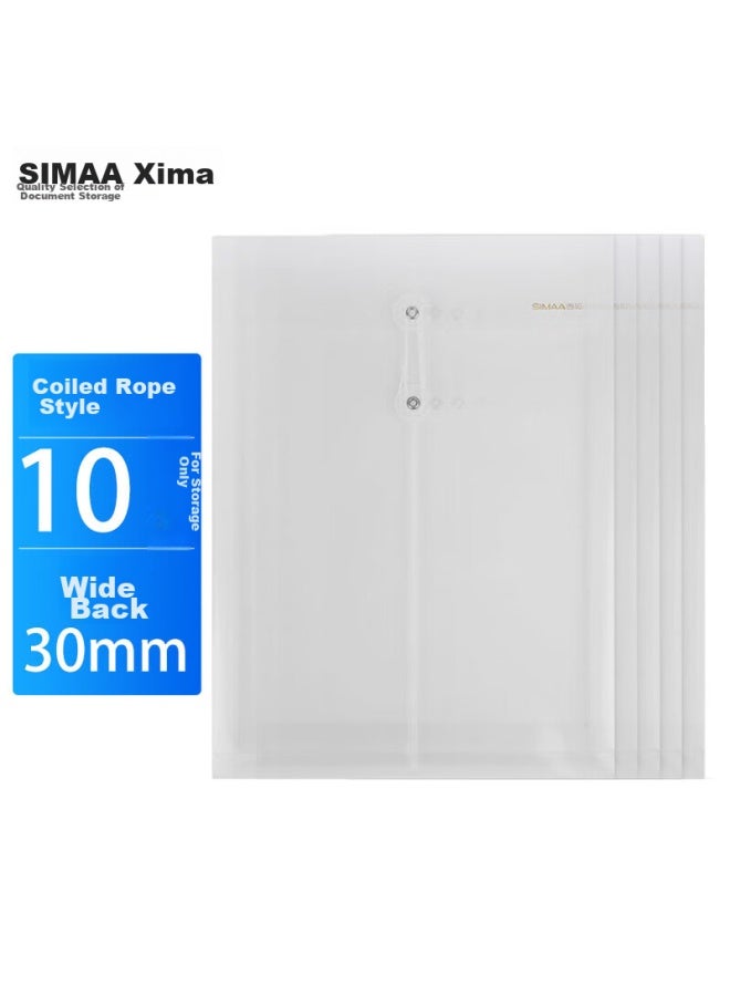 Simaa 10-pack A4 ملفات خيوط شفافة، رأسية، ملفات وثائق، ملفات تخزين، قرطاسية مكتبية، 6798 - Image 1