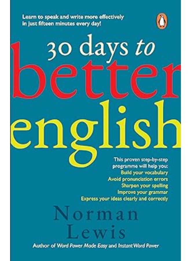 30 Days to Better English Paperback by Lewis Norman