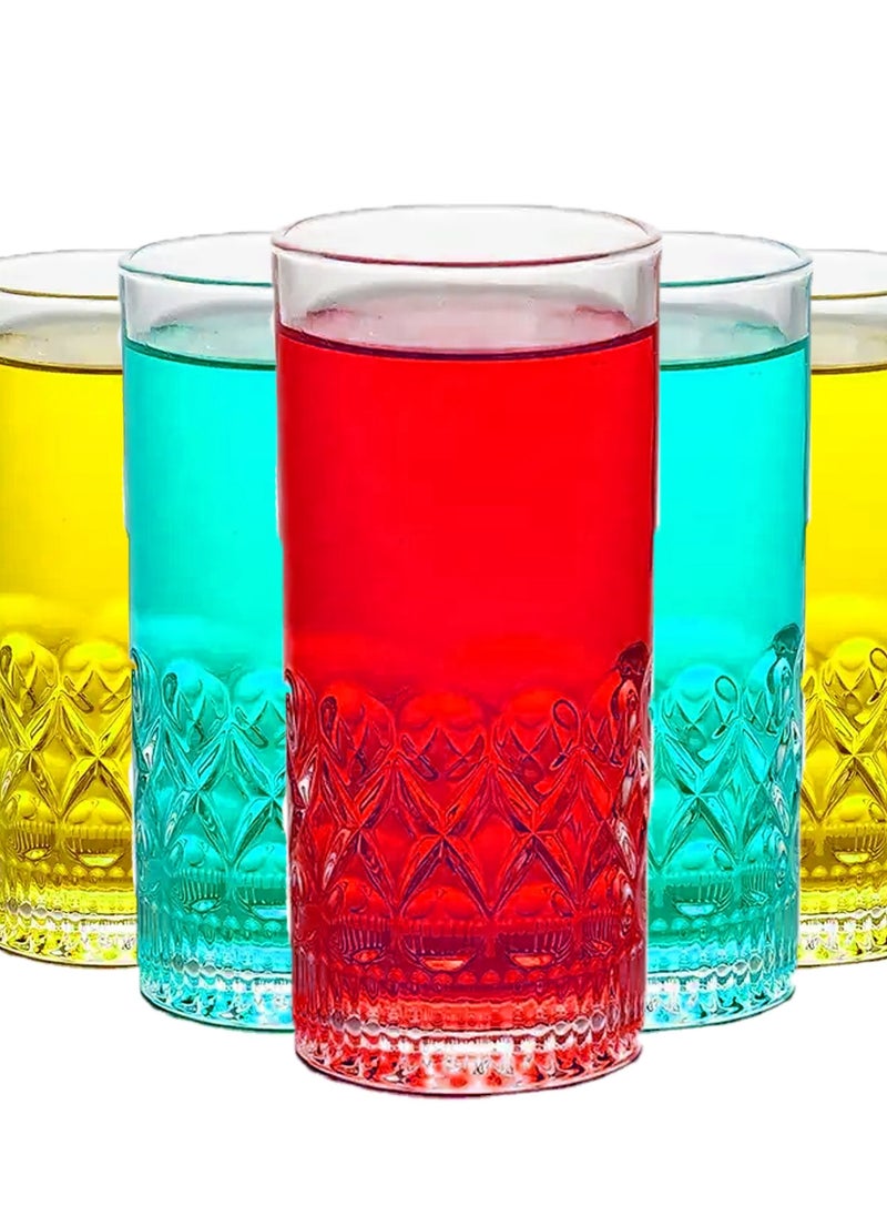 Drinking Glasses Set of 6, Lead-Free, Durable and Stylish Glasses, Highball Tumblers Glasses (Design 34) - pzsku/Z8DF9304F4BC087998117Z/45/_/1711972402/f810efc2-bc46-4ee2-bf5b-85081ec3a307