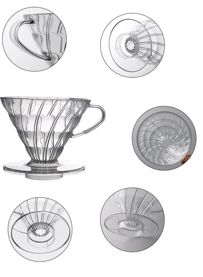 V60 Transparent Plastic Filtration And Distillation Funnel, size 02 - Image 3
