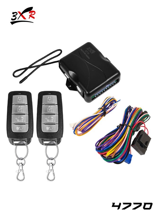 3XR Advanced Car Keyless Entry System with Dual Remote Controls and Comprehensive Wiring Kit for Enhanced Vehicle Security 4770 - Image 1