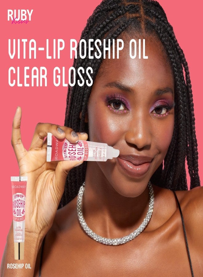 Ruby Kisses Broadway Vita-Lip Clear Lip Gloss (Rosehip Oil 12 Pack), Ultra-Hydrating & Soothing Formula with Vitamin Oils, High-Shine Non-Sticky Finish, Healing Glossy Lip Balm With Vitamin A - Image 5