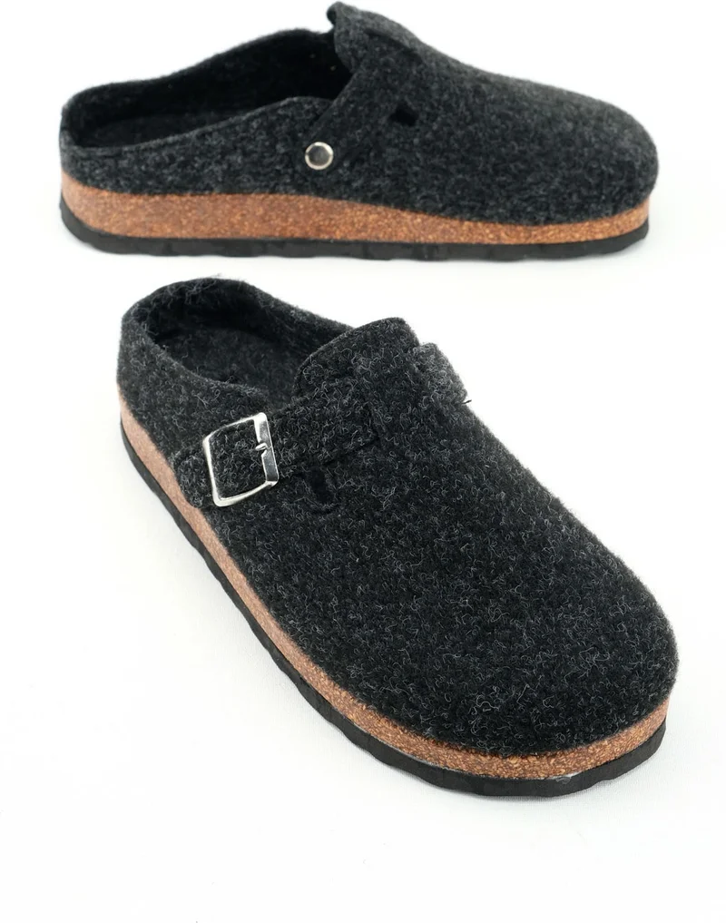 Gezer Winter Cork Sole Buckle Adjustable Home Garden Women's Slippers